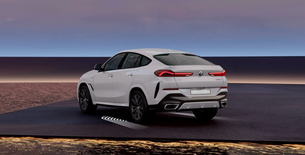 BMW X6 xDrive30d M Sport vista trasera exterior disponible en renting