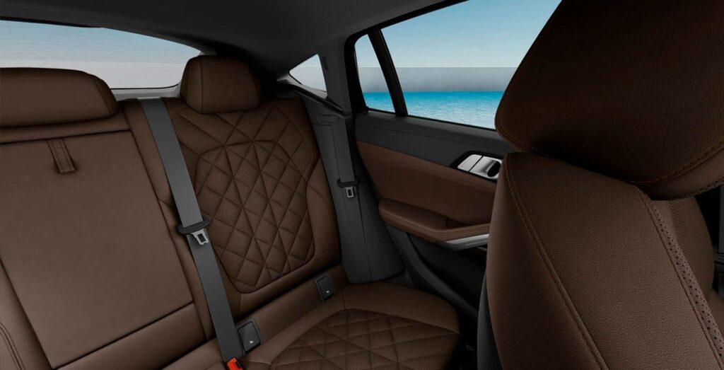 Interior trasero del BMW X6 xDrive30d M-Sport