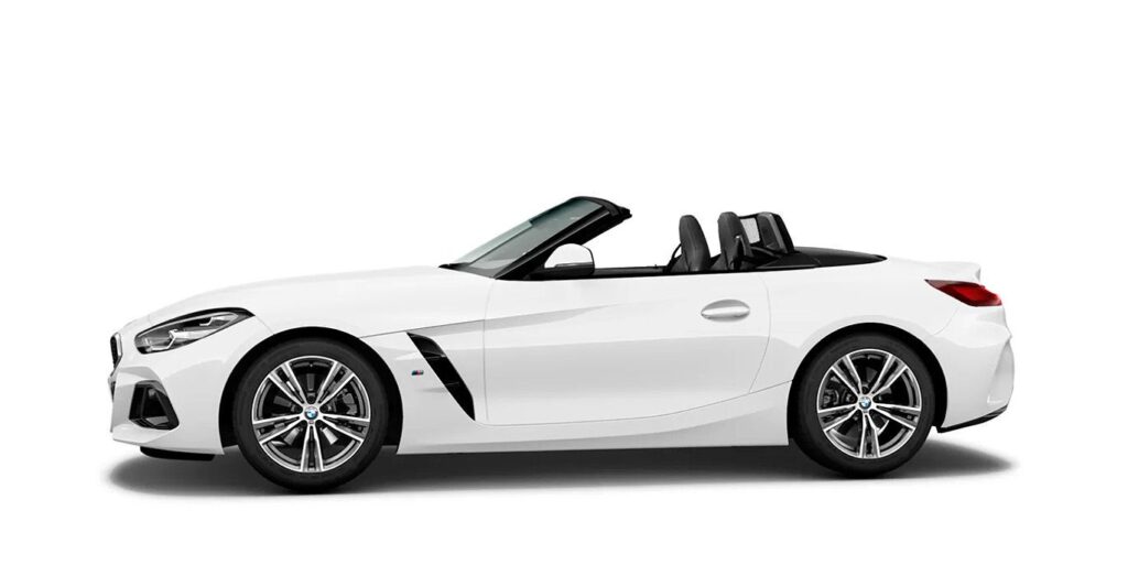 Imagen exterior perfil BMW Z4 sDrive20i, coche de renting disponible en Madrid