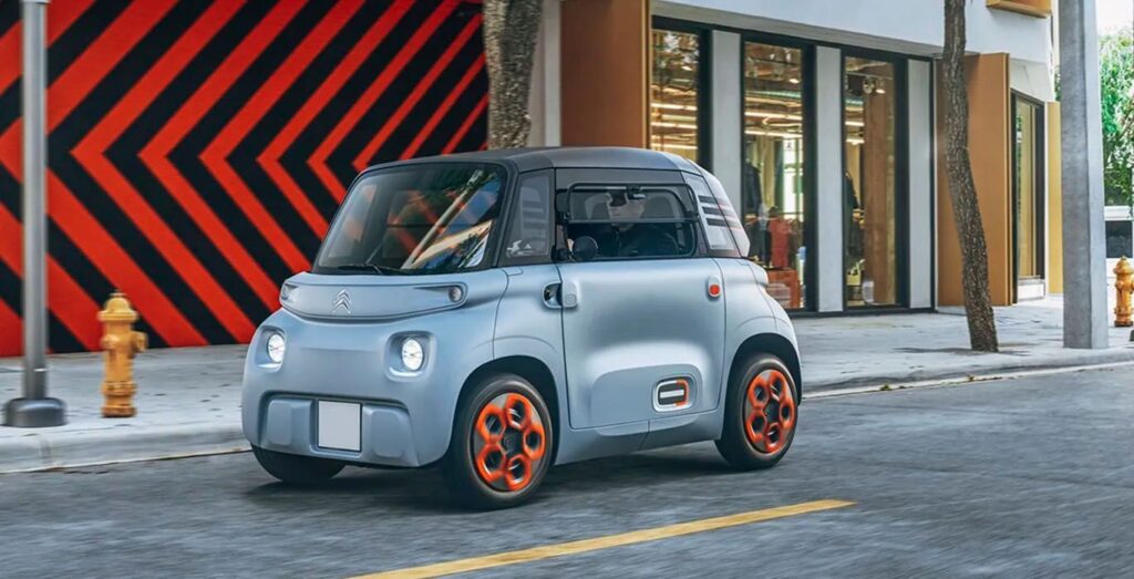 Citroën My Ami automático eléctrico, vista exterior del microcoche urbano biplaza