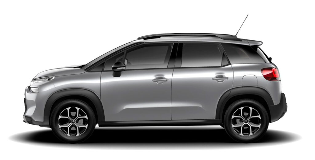 CITROEN-C3-Aircross-110-Plus-gris-acero-exterior-perfil