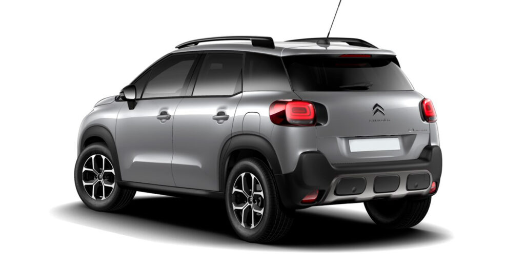CITROEN-C3-Aircross-110-Plus-gris-acero-exterior-trasera