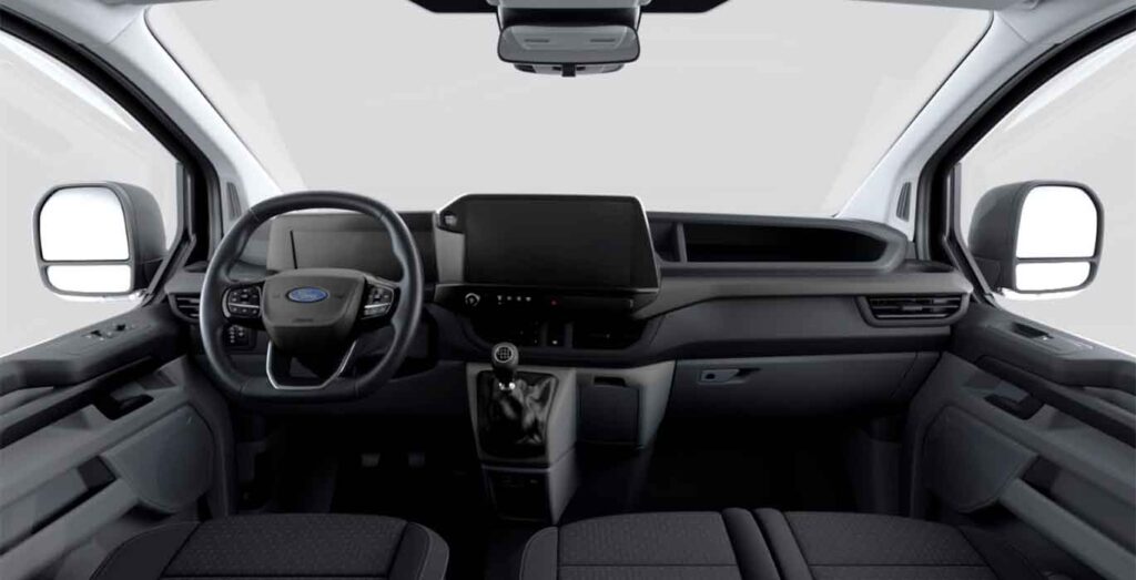 Interior de la Ford Transit Custom Kombi 2.0 EcoBlue 150 CV 320 L1 Trend, disponible en renting
