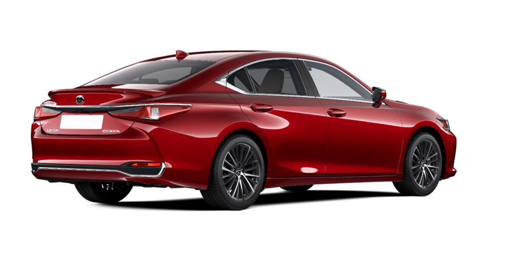 Lexus ES 250h Premium vista trasera, coche de renting disponible en Renting Madrid