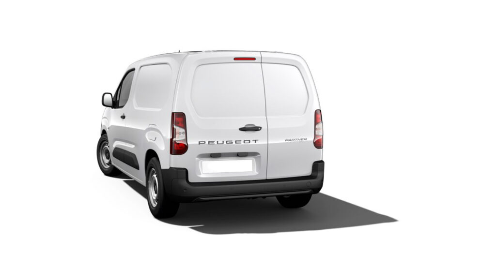 Peugeot Partner Pro Standard BlueHDI en renting, vista trasera exterior