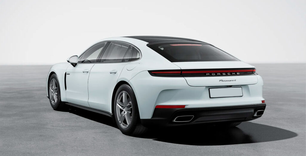 Porsche Panamera 4 E-Hybrid Executive, vista trasera, renting de coches en Madrid