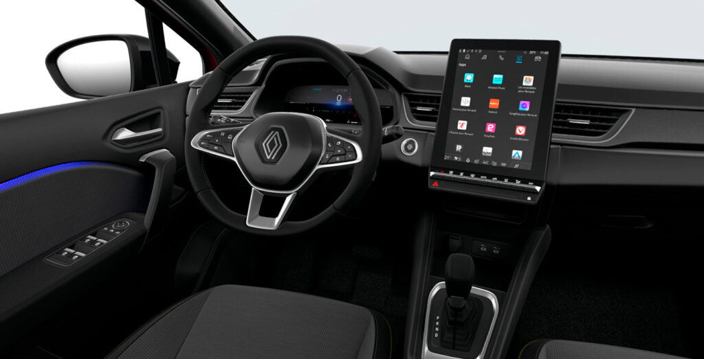 Renault Captur Techno TCE EDC MHEV, interior asiento y salpicadero delanteros