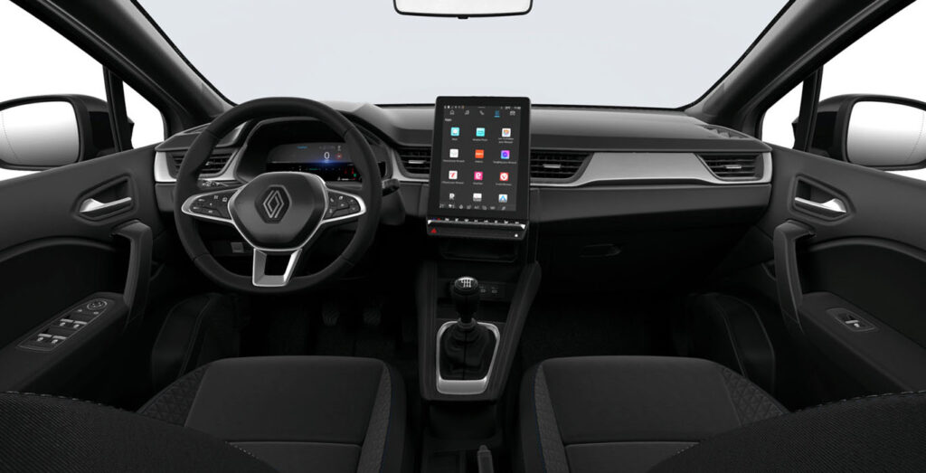Renault Captur Evolution ECO G, vista interior delantera del habitáculo