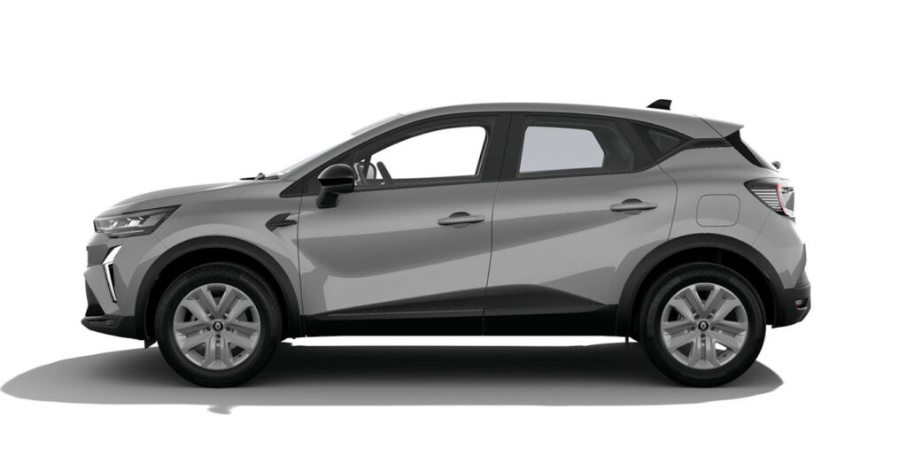 Renault Captur Evolution ECO-G visto de lateral, disponible en renting de coches