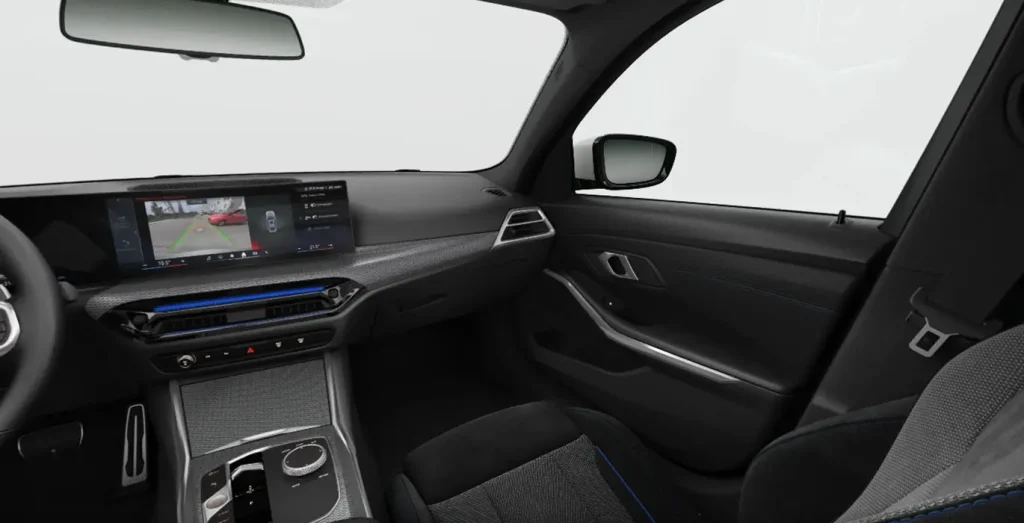 BMW Serie 3 320d, vista interior delantera del vehículo en renting