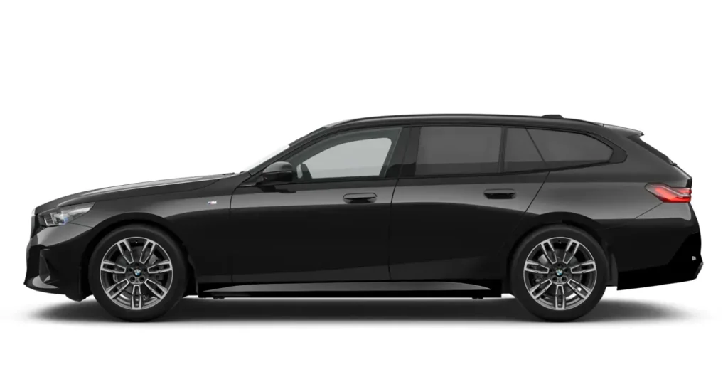 BMW Serie 5 520d Touring en renting, vista lateral del vehículo color y acabado