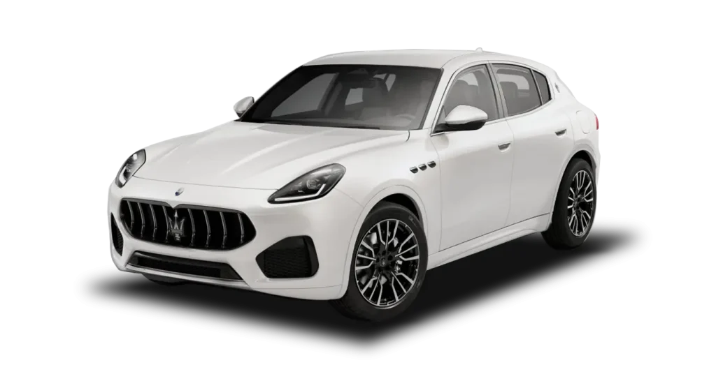 Maserati Grecale 300 QS aislado con fondo transparente, vista frontal