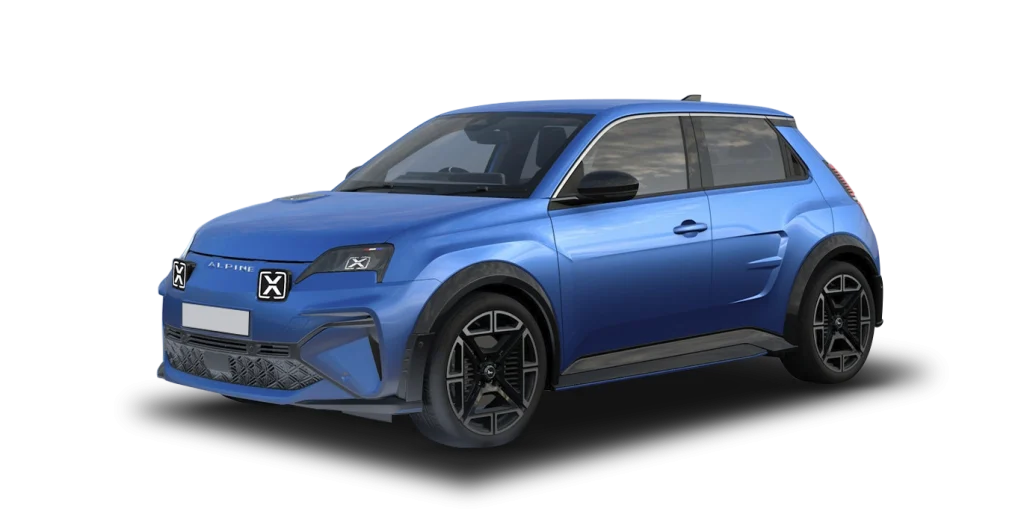 Alpine A290 GT eléctrico, vista frontal sin matrícula