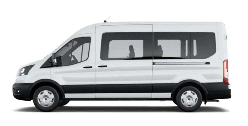 Vista lateral Ford Transit Kombi 350 L3 Trend furgoneta transporte