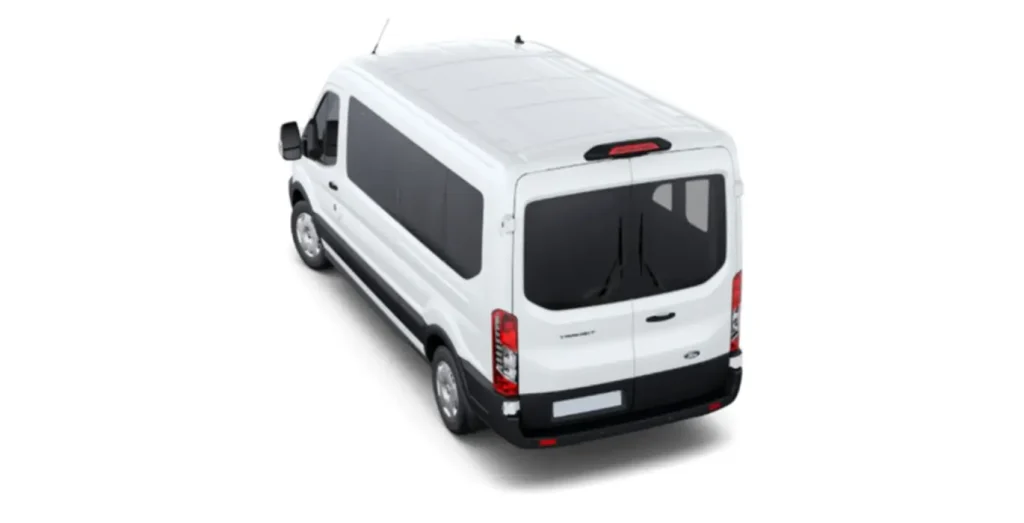 Vista trasera Ford Transit Kombi 350 L3 Trend puertas correderas