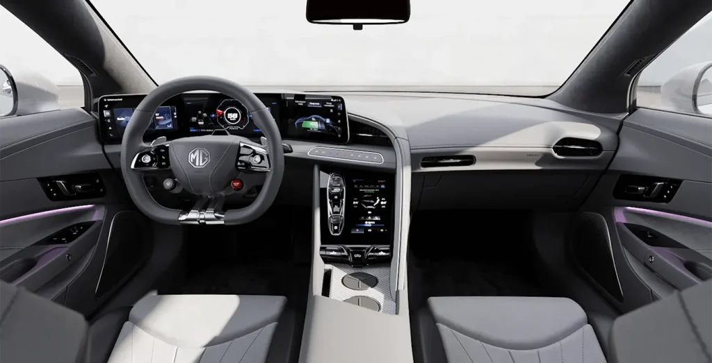 Interior delantero MG Cyberster Trophy Single Motor