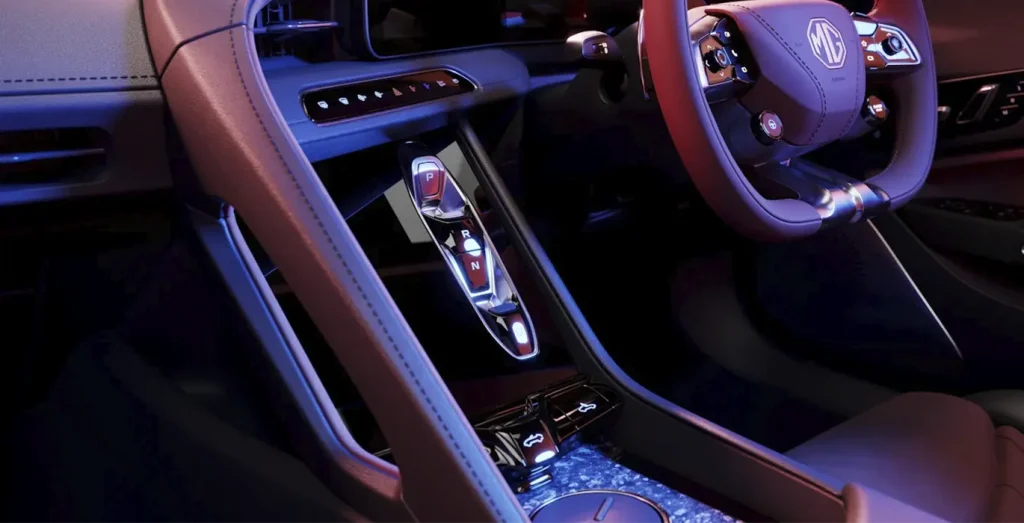 Detalle interior MG Cyberster Trophy Single Motor