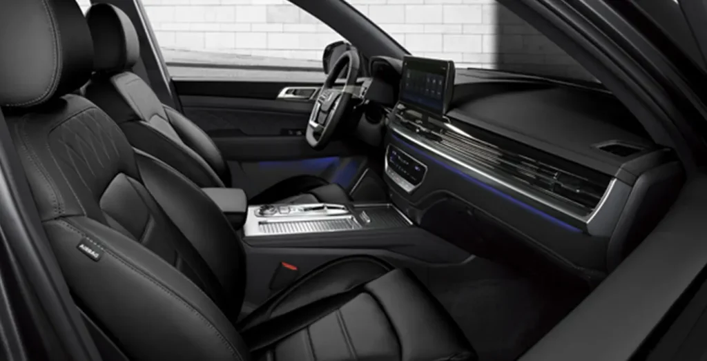 Interiores delanteros del SsangYong Rexton D22