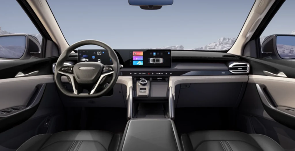 Interior delantero de la Maxus T60 MAX
