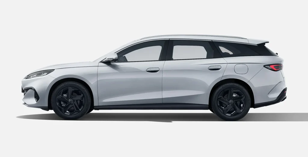 BYD Seal 6 DM-I Boost Touring blanco vista lateral, sedán híbrido enchufable premium