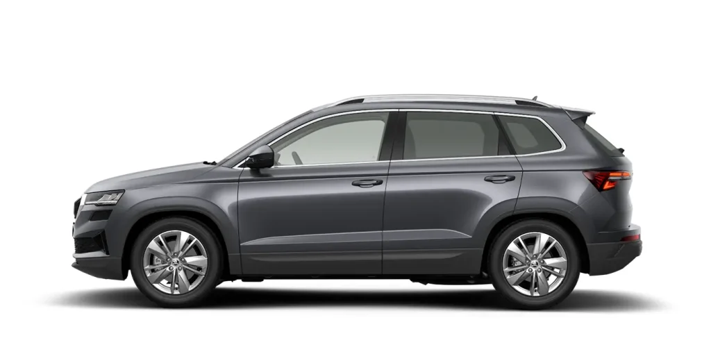 Skoda Karoq 2.0 TDI 4x4 gris, vista lateral