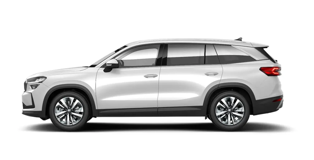 Skoda Kodiaq 2.0 TDI blanco, vista lateral