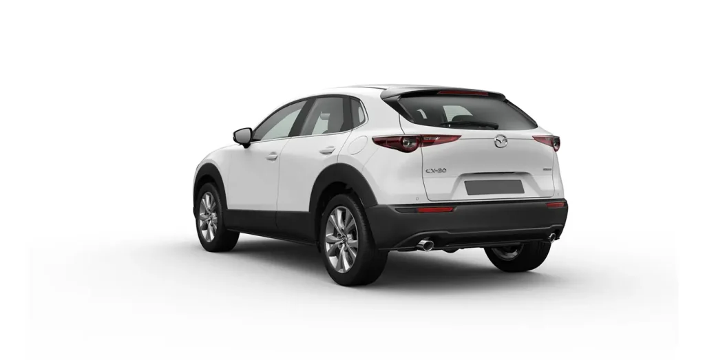 Mazda CX-30 e-SYACTIV MHEV blanco vista trasera