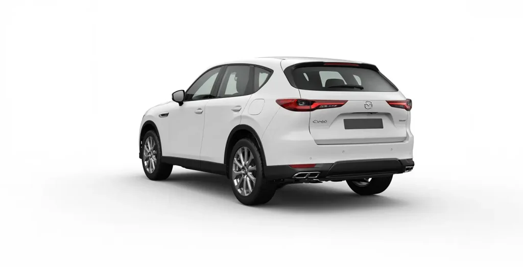 Mazda CX-60 Skyactiv-D MHEV RWD Exclusiva blanco vista trasera