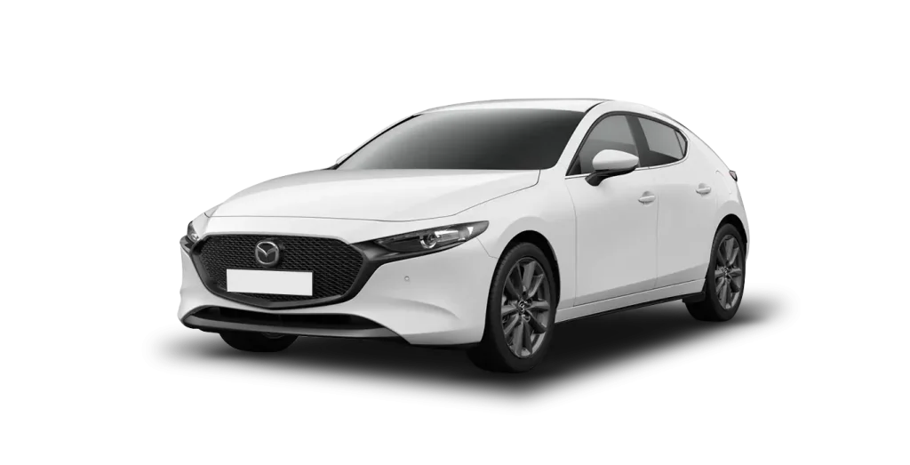 Mazda 3 2.5 e-Skyactive G 140CV Centre Line blanco sin matrícula
