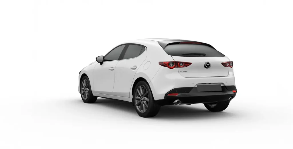 Mazda 3 2.5 e-Skyactive G 140CV Centre Line blanco vista trasera