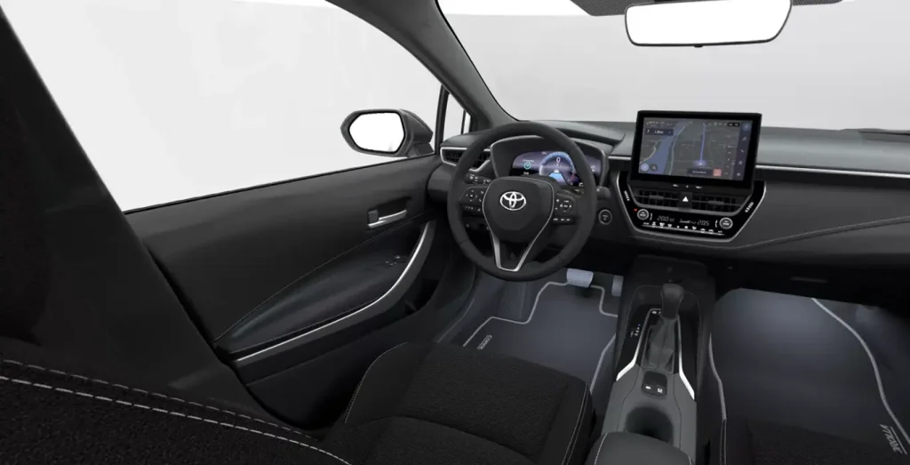 Interior delantero del Toyota Corolla 140H Active