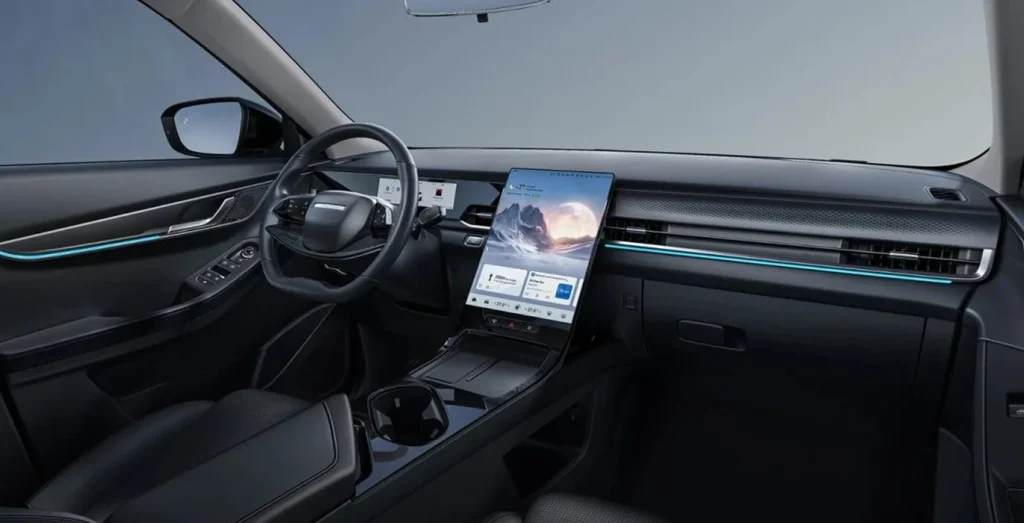 Jaecoo 5 EV Pure interior zona de conducción