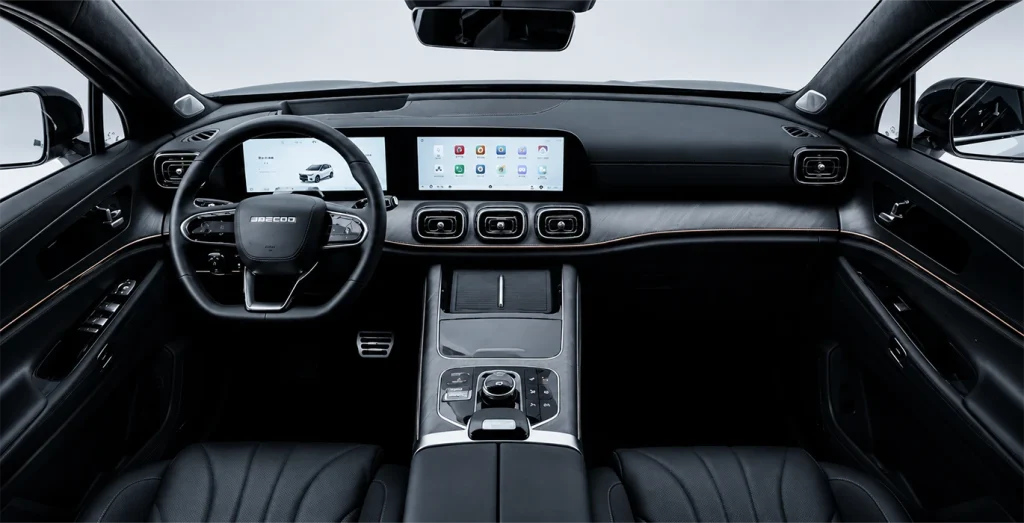 Jaecoo 8 PHEV interior delantera sedán 7 plazas híbrido enchufable