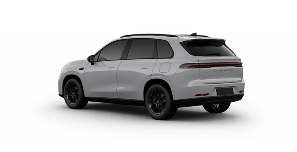 Vista trasera Leapmotor C10 SUV eléctrico LED batería 69 kWh