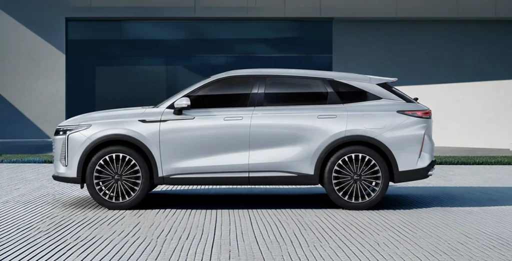Omoda 9 SHS Premium lateral, SUV de lujo con tracción integral AWD